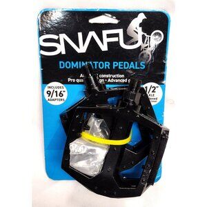 NEW Bike Pedals Snafu 1/2" BMX Dominator Pedals Hardened Steel Axle + 9/16"